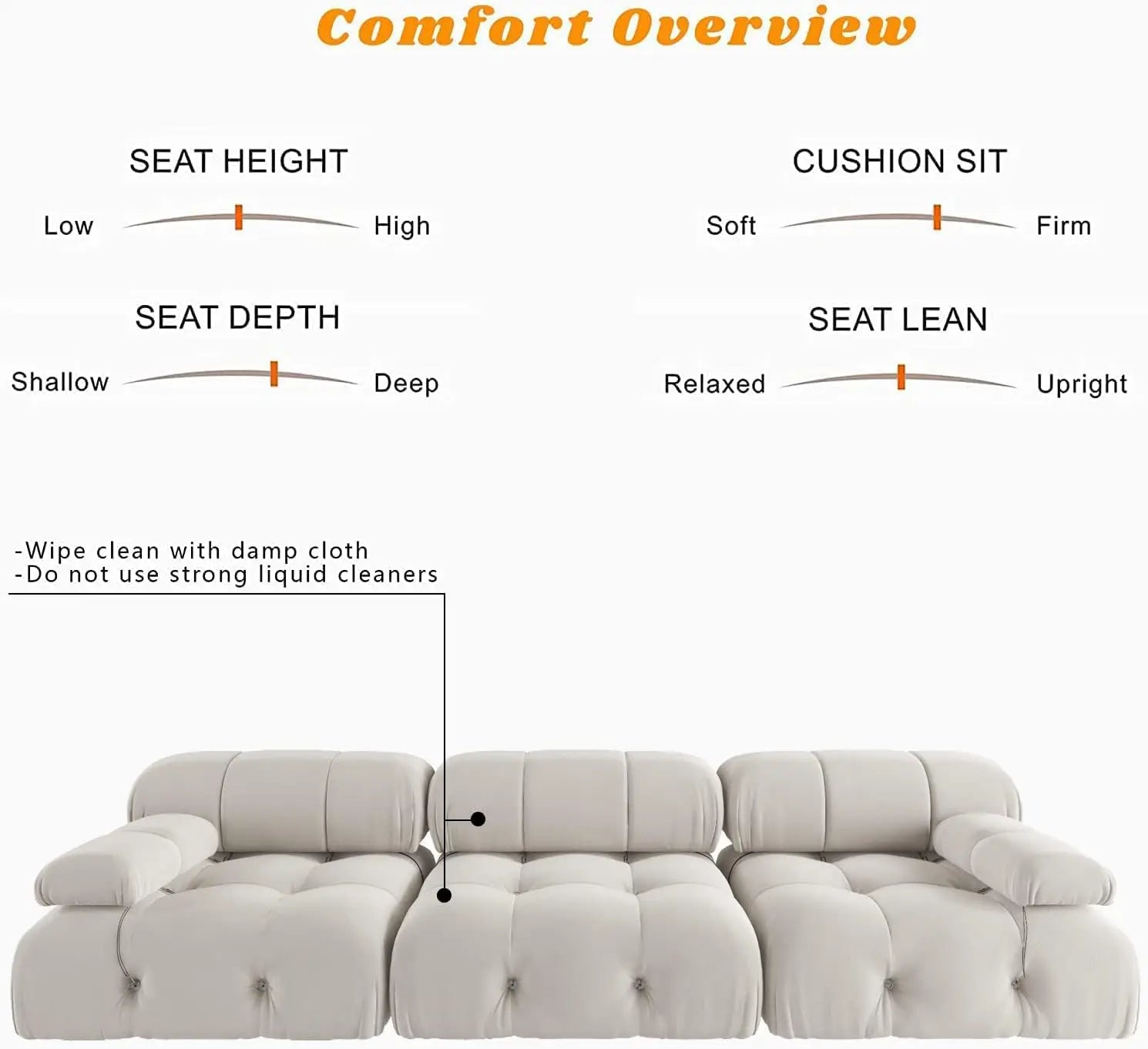 Minimalist Velvet Modular Sectional Sofa