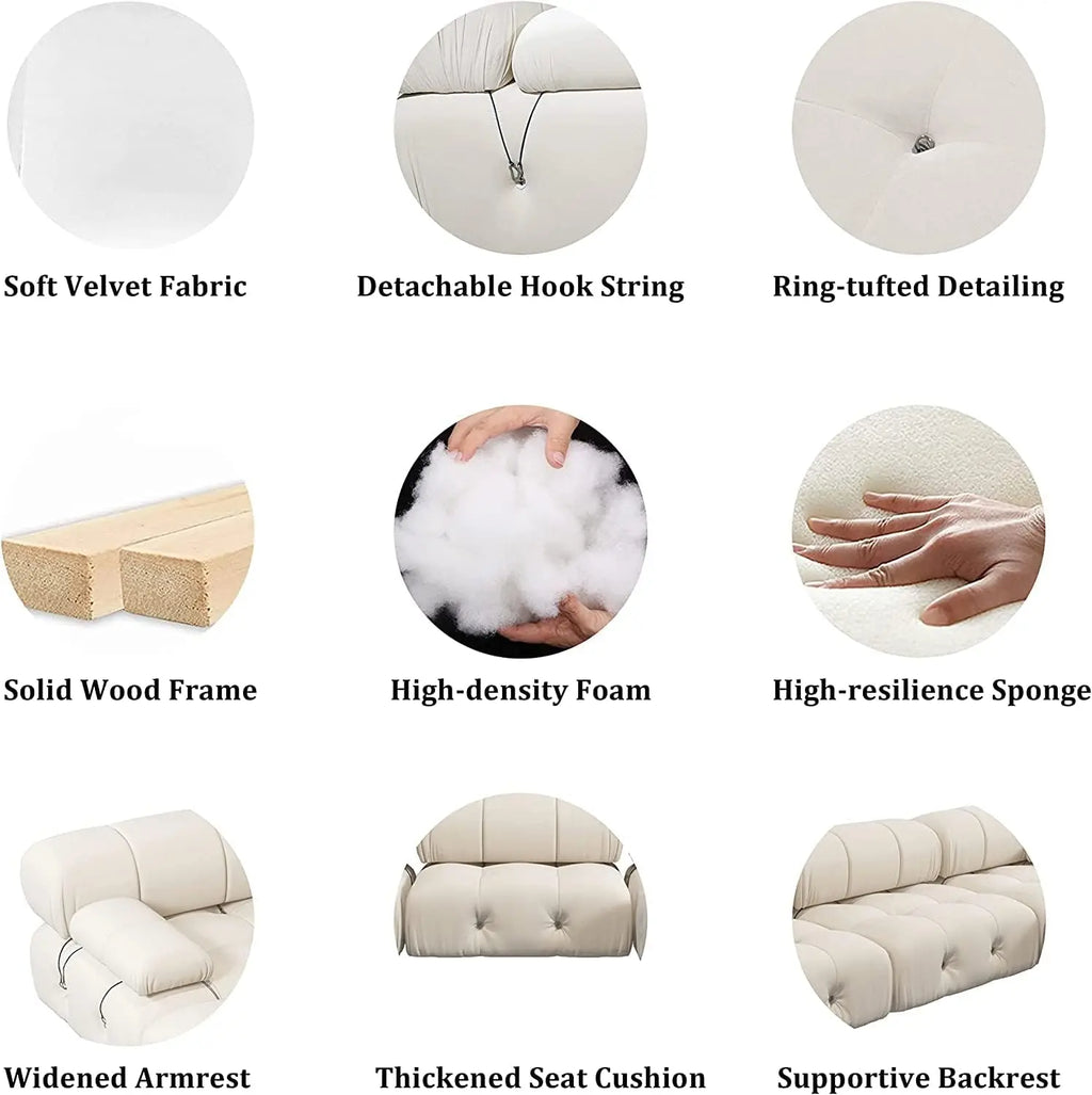 Minimalist Velvet Modular Sectional Sofa
