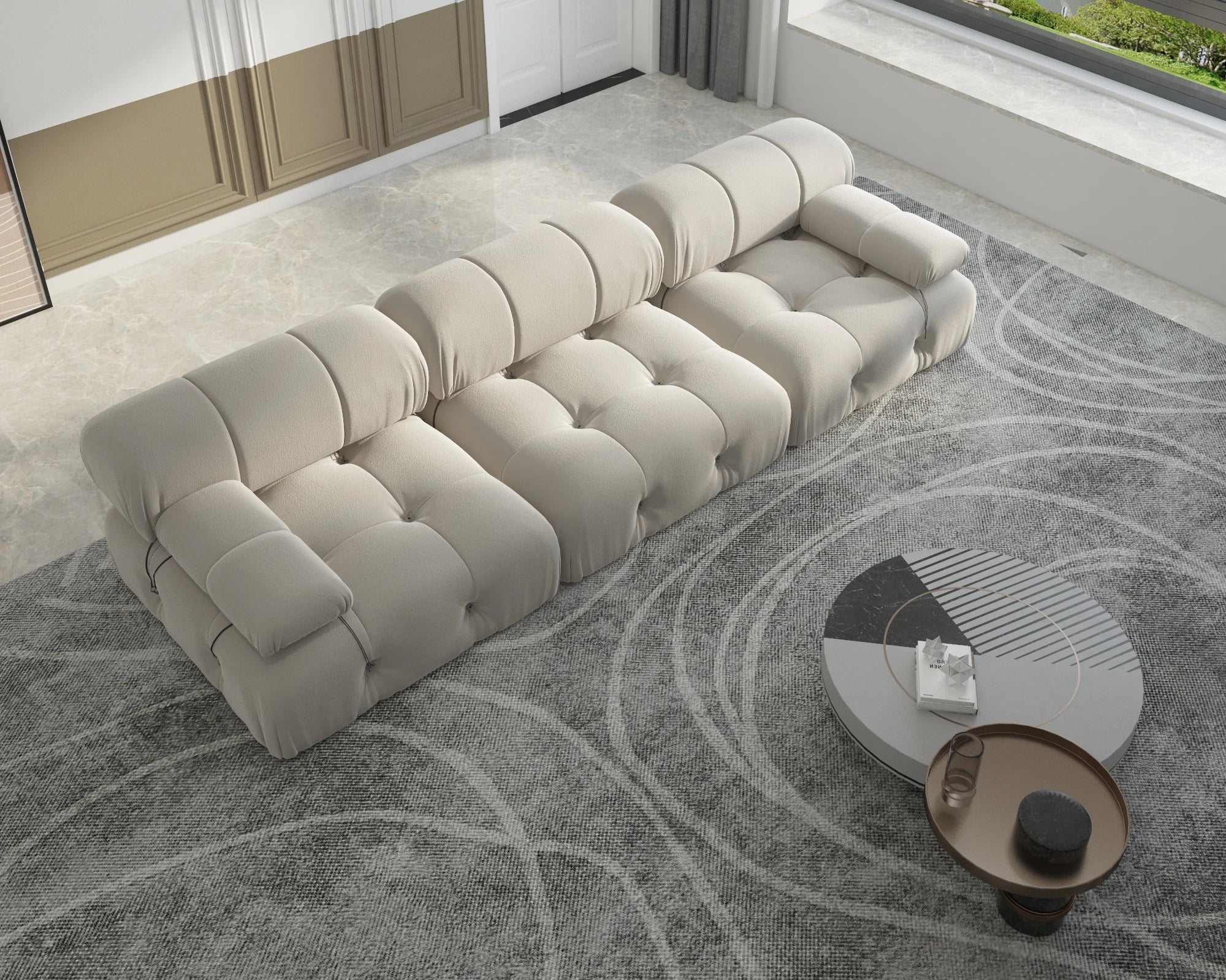Minimalist Velvet Modular Sectional Sofa