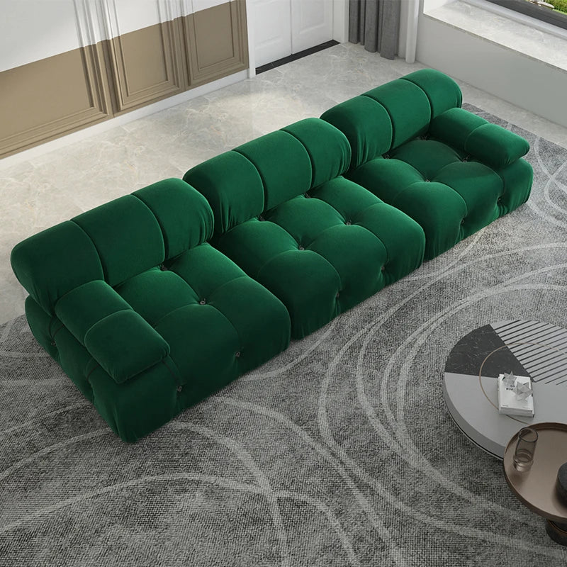 Minimalist Velvet Modular Sectional Sofa