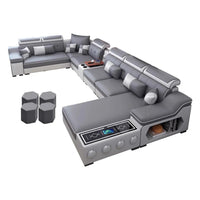 Modern Sectional Sofa with Bluetooth USB