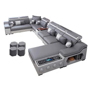 Modern Sectional Sofa with Bluetooth USB