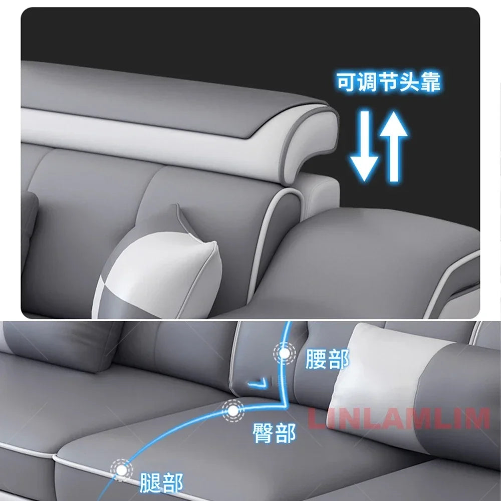 Modern Sectional Sofa with Bluetooth USB