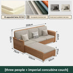 Nordic Ash Wood Fabric Sofa
