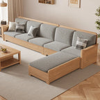 Nordic Ash Wood Fabric Sofa
