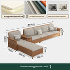 Nordic Ash Wood Fabric Sofa