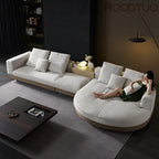 Italian Minimalist Cotton Linen Sofa