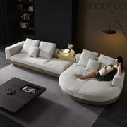 Italian Minimalist Cotton Linen Sofa