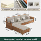 Nordic Ash Wood Fabric Sofa