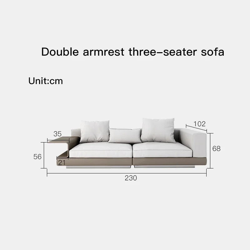 Italian Minimalist Cotton Linen Sofa