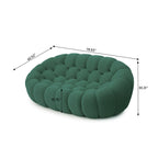 Curved Boneless Sofa Loveseat
