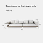 Italian Minimalist Cotton Linen Sofa