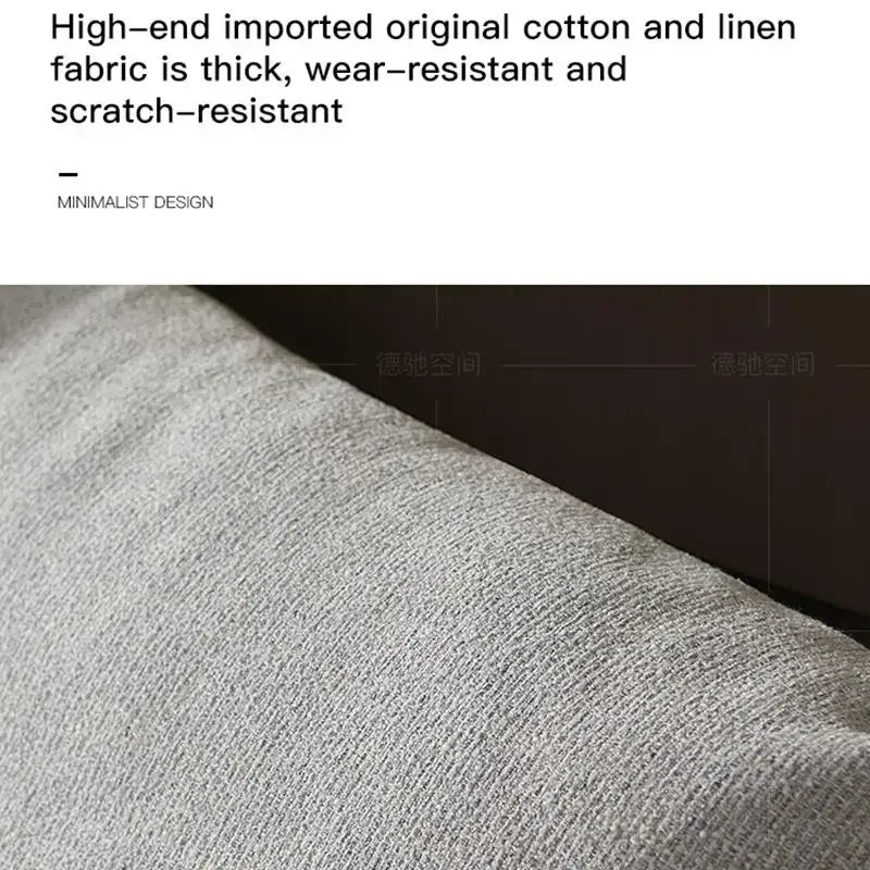 Italian Minimalist Cotton Linen Sofa