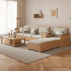 Nordic Ash Wood Fabric Sofa