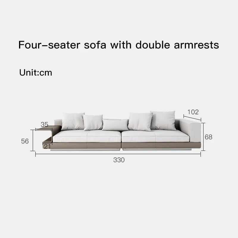 Italian Minimalist Cotton Linen Sofa