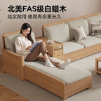 Nordic Ash Wood Fabric Sofa