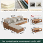 Nordic Ash Wood Fabric Sofa