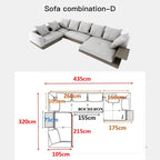 Italian Minimalist Cotton Linen Sofa