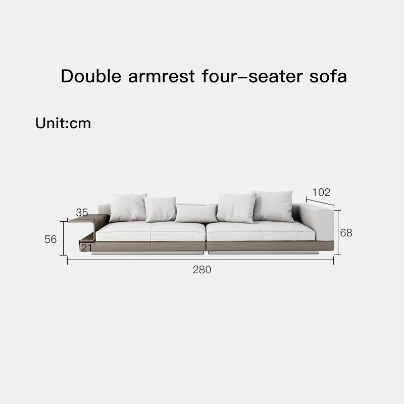 Italian Minimalist Cotton Linen Sofa