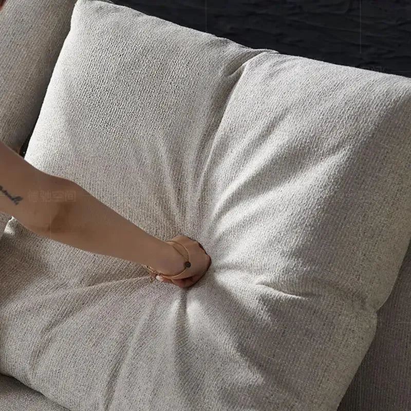 Italian Minimalist Cotton Linen Sofa