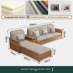Nordic Ash Wood Fabric Sofa